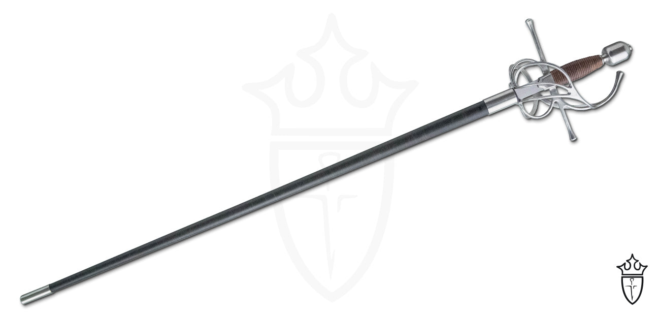 Renaissance Swept Hilt Rapier with Stainless Steel Finish