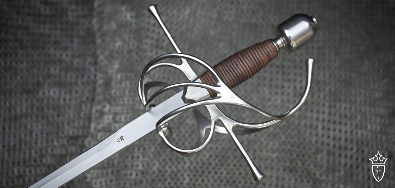 Renaissance Swept Hilt Rapier with Stainless Steel Finish