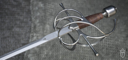 Renaissance Swept Hilt Rapier with Stainless Steel Finish