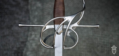 Renaissance Swept Hilt Rapier with Stainless Steel Finish