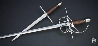 Renaissance Swept Hilt Rapier with Stainless Steel Finish