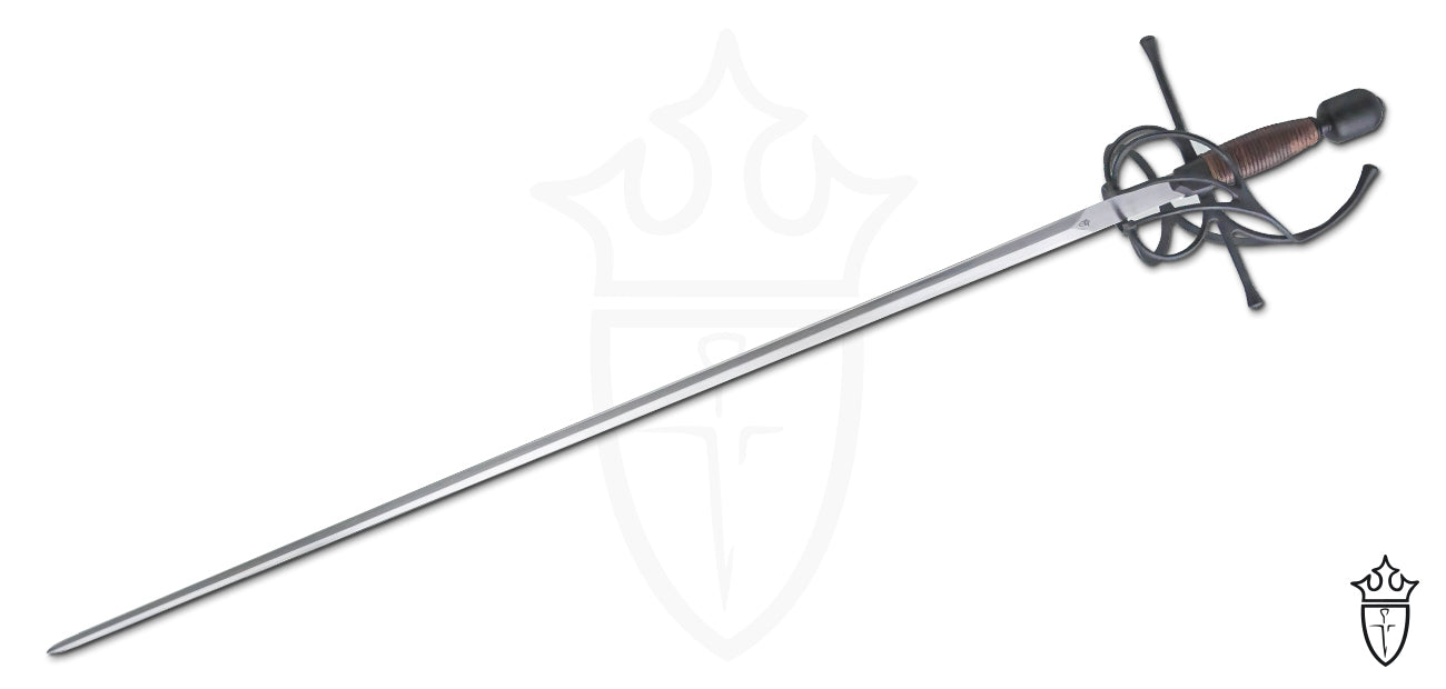 Renaissance Swept Hilt Rapier with Black Titanium Finish