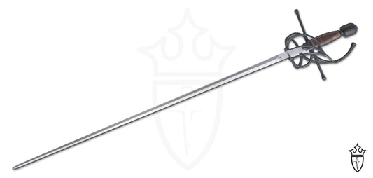 Renaissance Swept Hilt Rapier with Black Titanium Finish