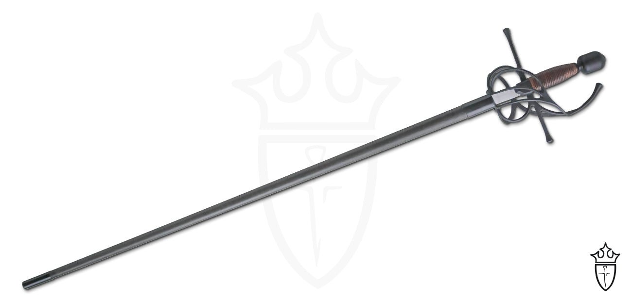 Renaissance Swept Hilt Rapier with Black Titanium Finish