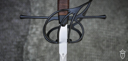 Renaissance Swept Hilt Rapier with Black Titanium Finish