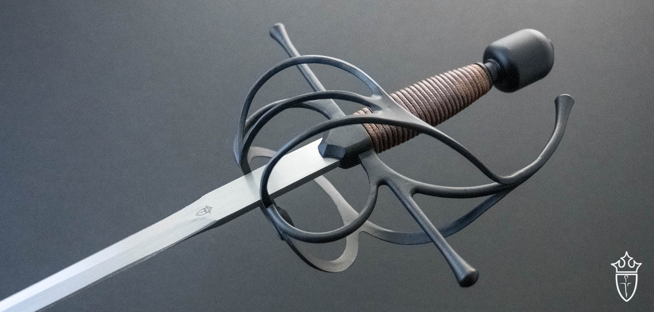 Renaissance Swept Hilt Rapier with Black Titanium Finish