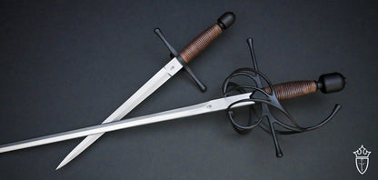 Renaissance Swept Hilt Rapier with Black Titanium Finish