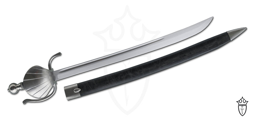 Shell Guard Cut Class Shell Guard Cutlass - 1566 Steel Blade & Leather Scabbard – Kingston Arms
